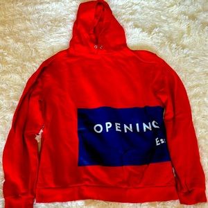 Opening Ceremony Red hooded sweatshirt. Size Small